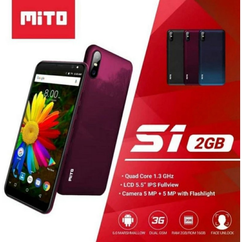 Hp Android Smartphone Mito S1 Ram 2GB 5inch 3G Promo Cuci Gudang