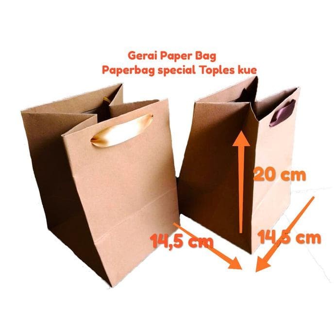 

(TERLARIS) Dijual Paperbag|Paper Bag|Kantong Kertas Untuk Toples Kue Kering