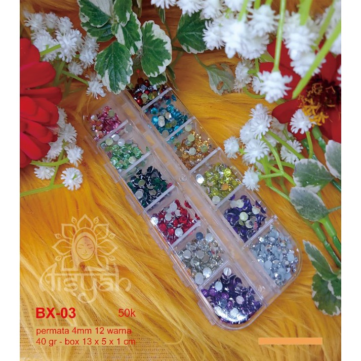 

Aisyah hena BX-03 permata box 4mm 12 warna