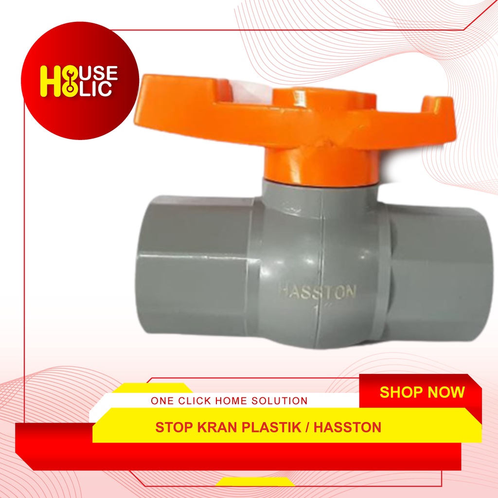 Ball Valve Body PVC 1&quot; / Stop Kran Plastik 1 Inch Hasston 0690-003