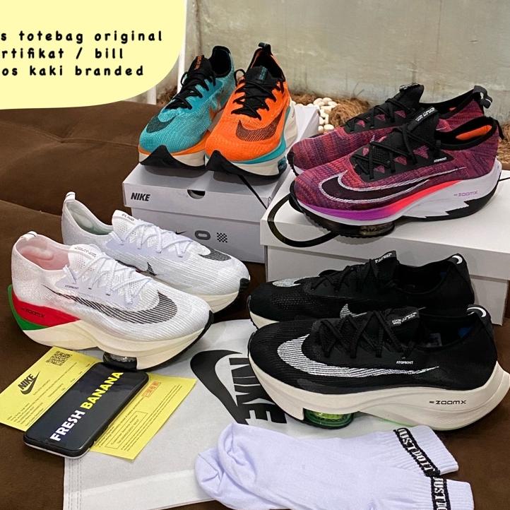 Harga Spesial.. LANGSUNG KIRIM  SEPATU RUNNING AIR ZOOM ALPHAFLY WATERMELON KENYA BLACK WHITE WATERM