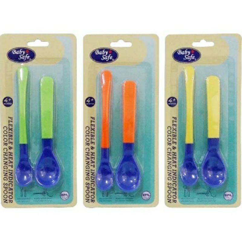 BabySafe Flexible & Heat Indicator Spoon / Sendok Bayi Baby Safe / Sendok MPASI