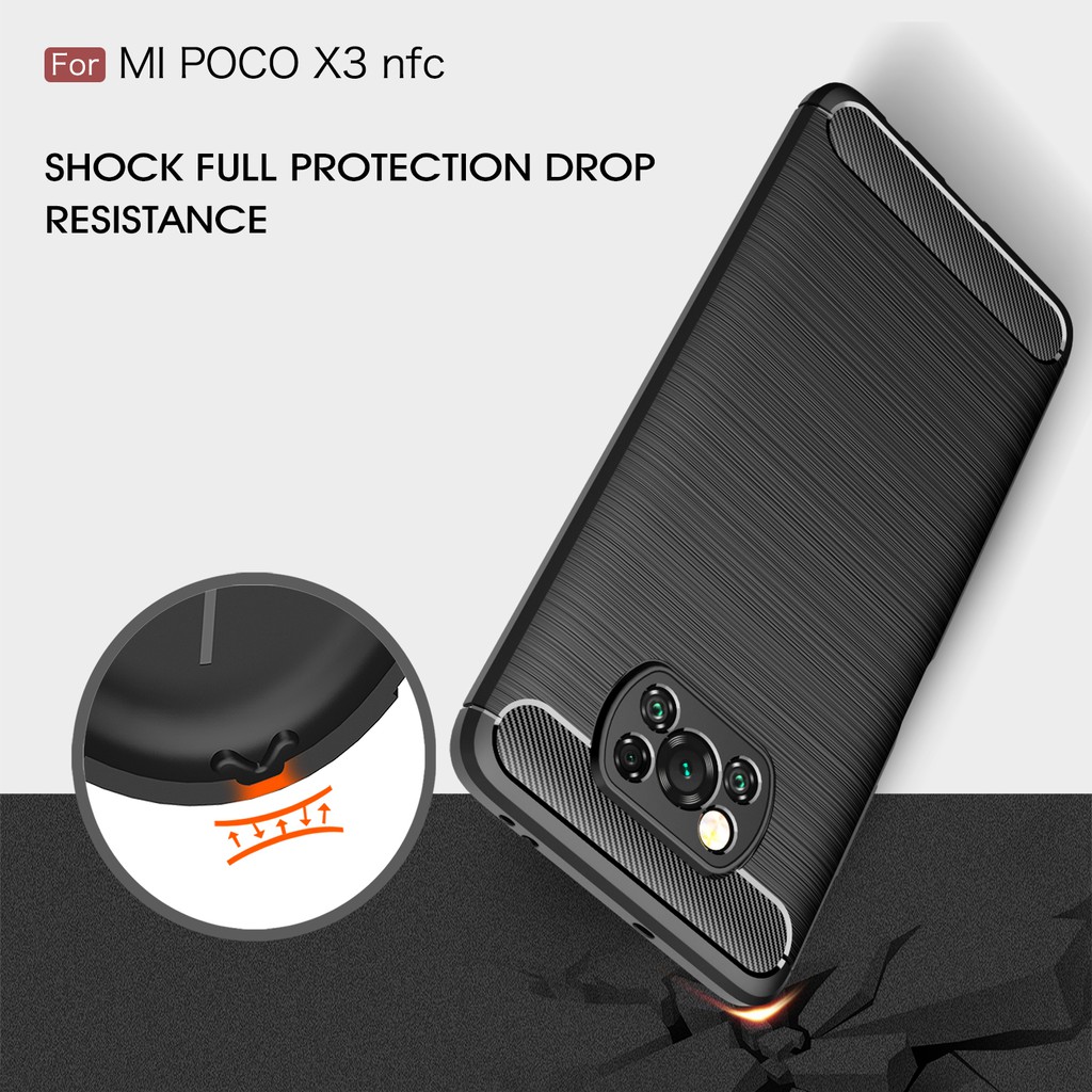 Casing Softcase Xiaomi Poco X3 NFC / Poco X3 Pro IPAKY Carbon Fiber Matte Softcase