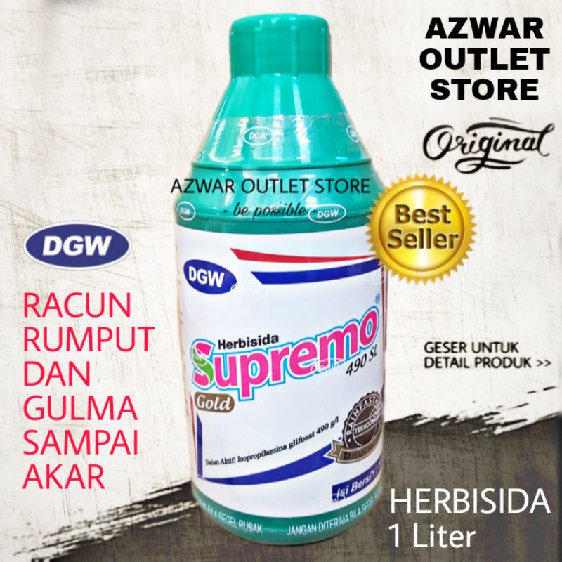 RACUN RUMPUT DAN TANAMAN LIAR (1 Liter) | HERBISIDA SISTEMIK Supremo 490SL isopropilamina glifosat