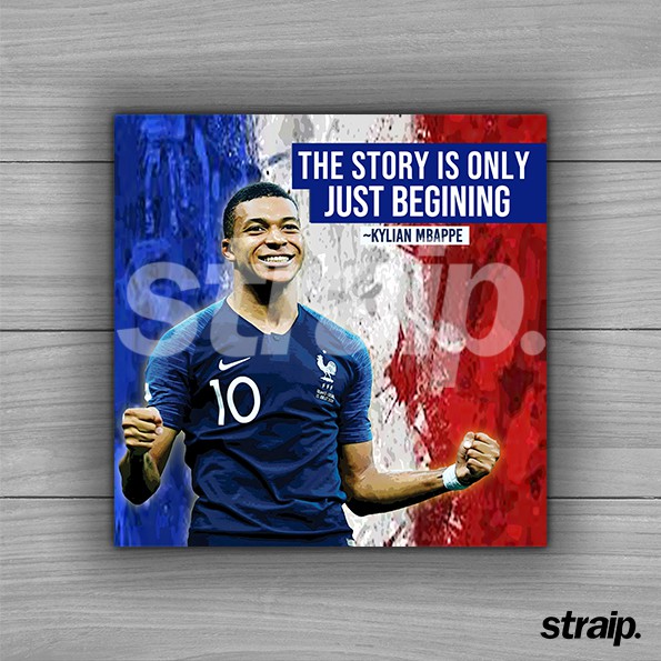 POSTER SIGN KAYU BOLA - KYLIAN MBAPPE