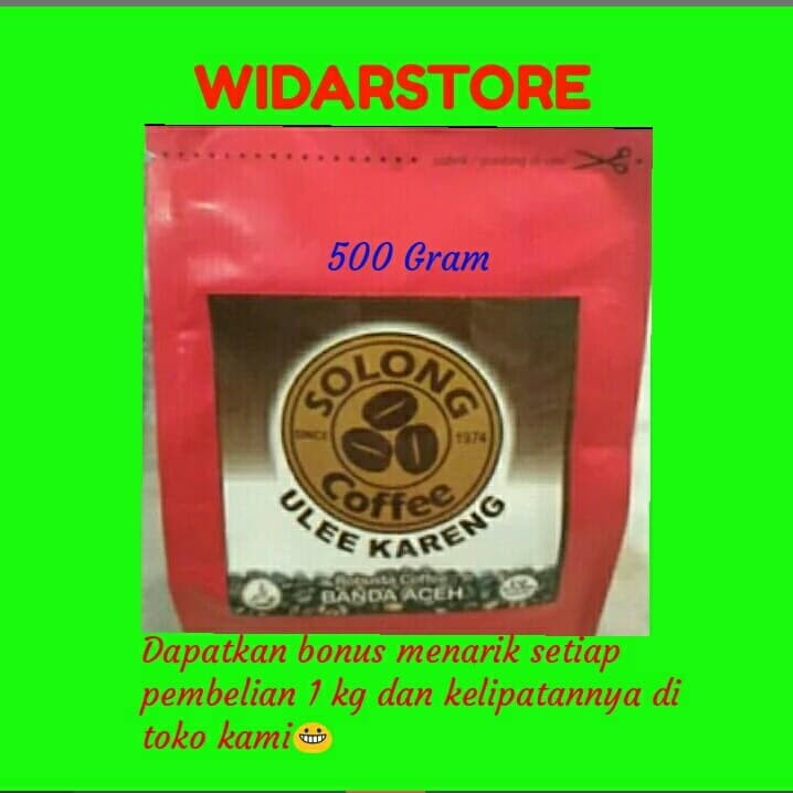 

Kopi aceh/kopi solong bungkus merah 500 grm Kemasan Lux