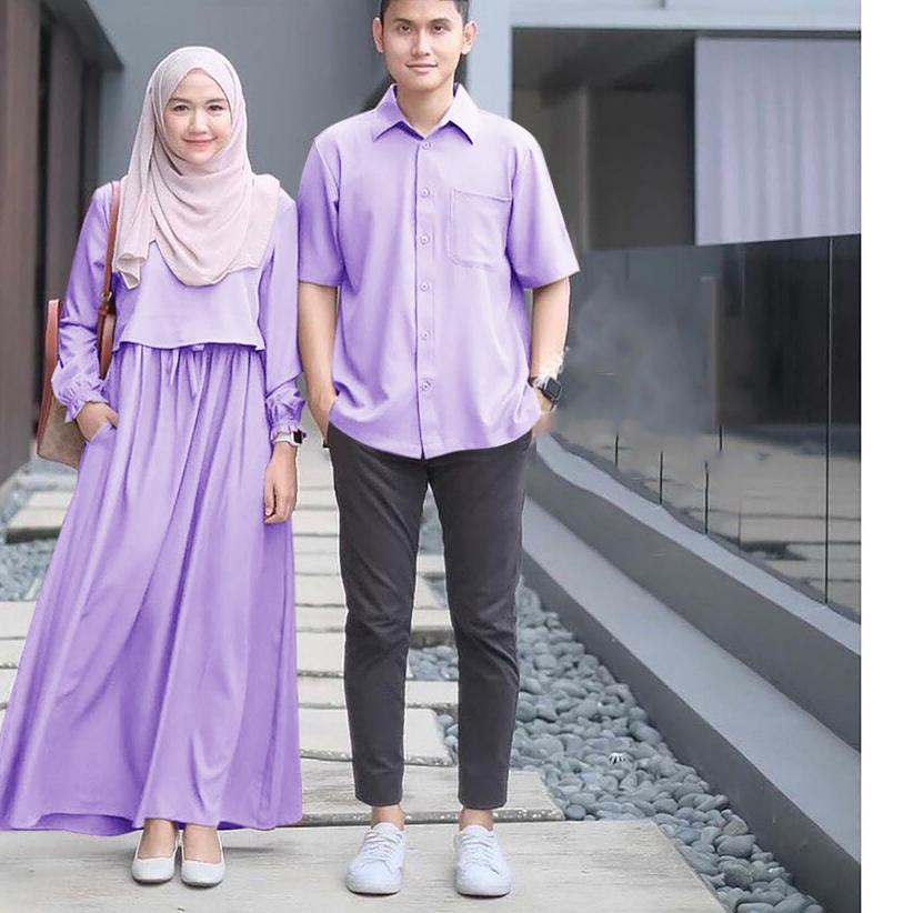 ❉ Nino Couple Gamis Dan Kemeja Fashion Muslim Wanita BJ ♩