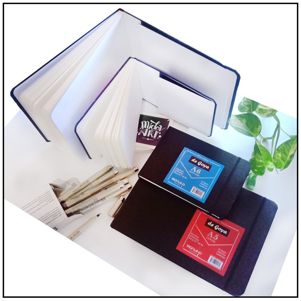 

Watercolour Book Jurnal plus Micron PN