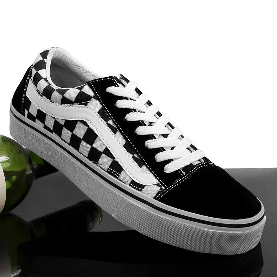 Sepatu Sneakers Pria Vans Old skhool Motif 3D All Star Sepatu Sneakers Kets + BOX Motif sneakers pria dan wanita