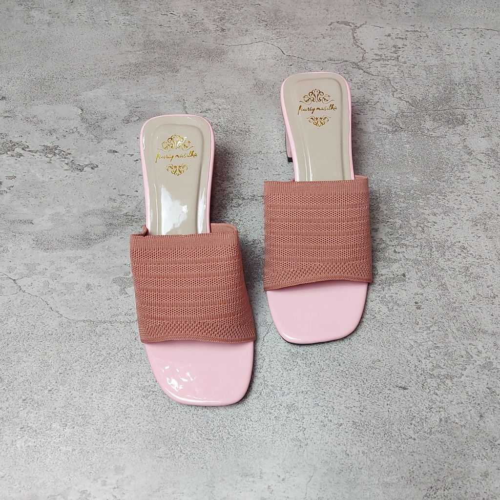 Sandal Hak Tahu Wanita Rajut Import JL01