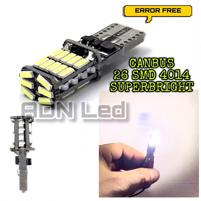 LAMPU LED T10 CANBUS 26 SMD 4014 ERROR FREE SUPERBRIGHT PCS