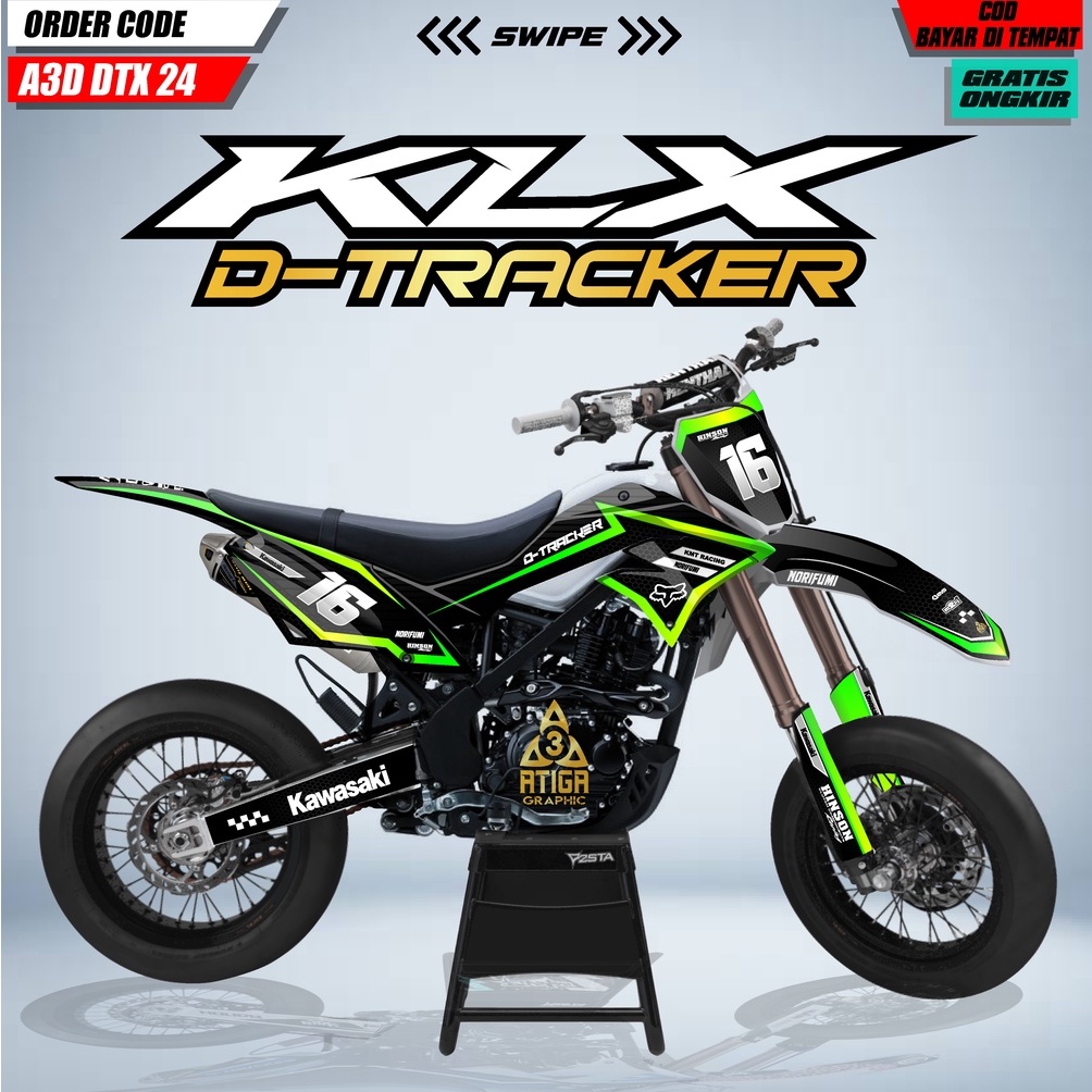 DECAL DTRACKER 150 stiker dekal klx dtracker full body custom decal klx dtracker hologram decal pela