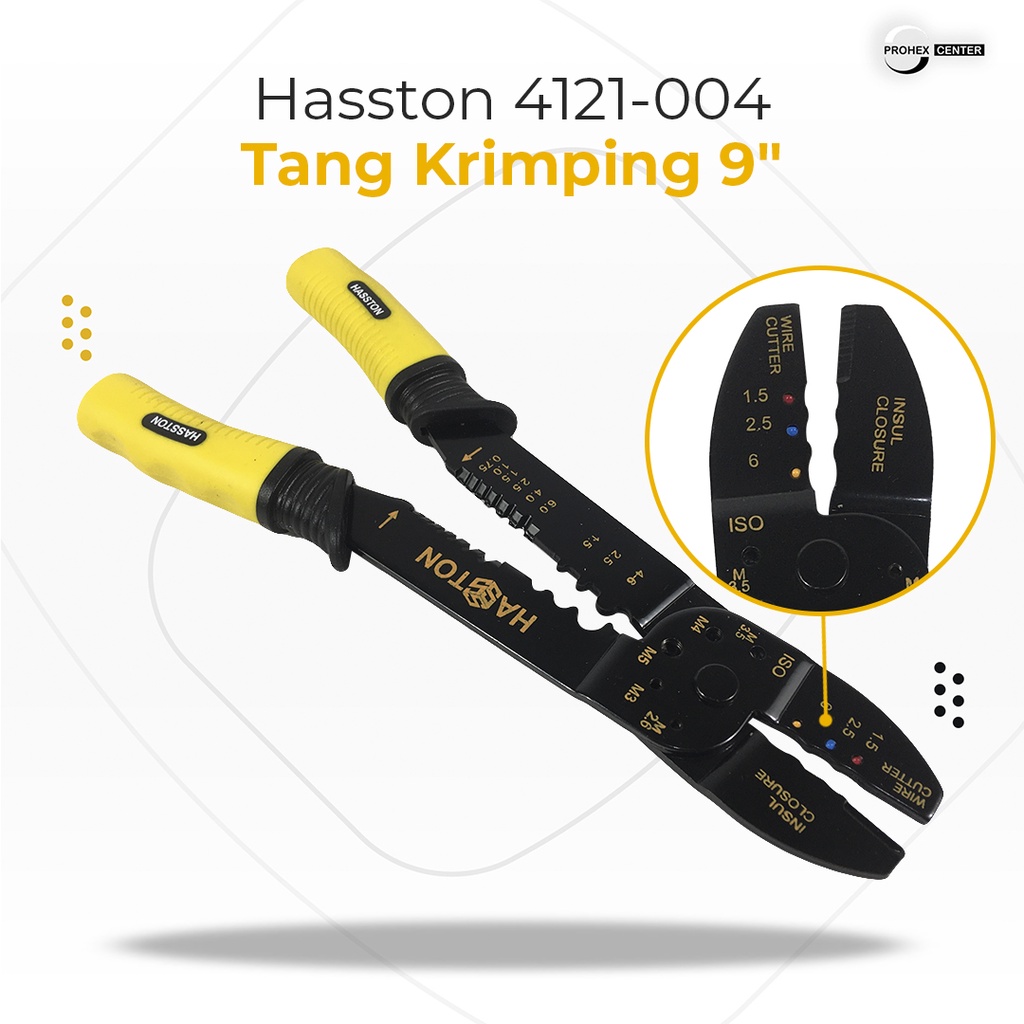 Hasston Tang Kupas Kabel 4121-004 Crimping Tool 9 Inch Tang Pengupas Kabel Tang Potong Tang Skun