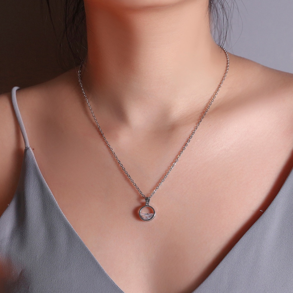 Hu Hu Hu Hu Hu Alat Bantu Pasang Kacamata♡ Set Kalung Rantai + Anting Gantung Tusuk Bentuk Bulat Aksen Hollow + Zircon Kubik Untuk Perhiasan Wanita