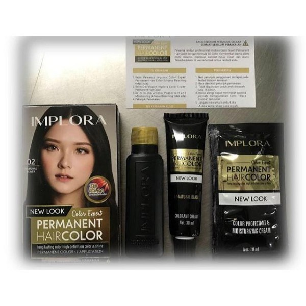 IMPLORA New Permanent Hair Color / Cat Rambut Perwarna Bleaching Semir Implora Original BPOM