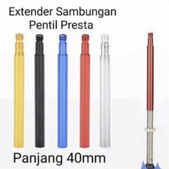 Extender adaptor peninggi pemanjang dop pentil presta kecil 4 cm