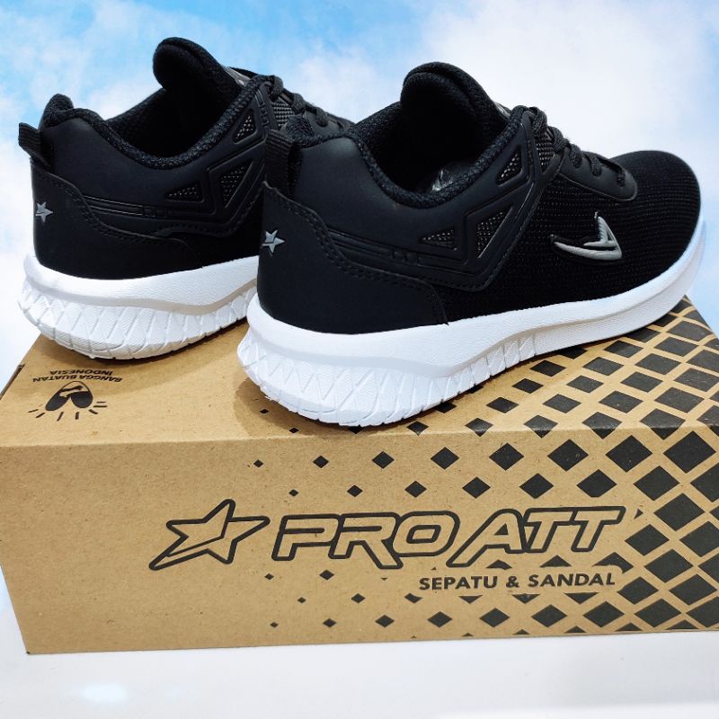 Sepatu Wanita Cewek Sneakers /Sekolah /Kerja /Pro Att Lcs 720 / Lch 740 Original Size 37 s/d 40 Murah - Hitam Putih-2