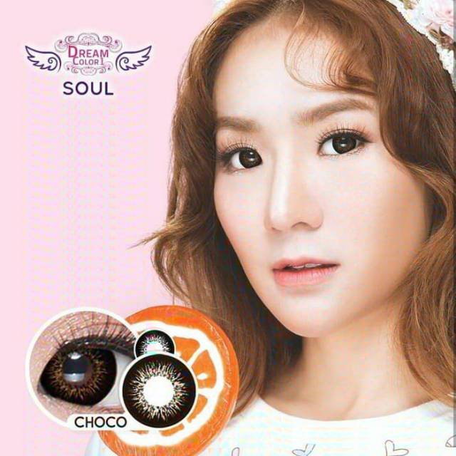 Soul Black Choco Normal Minus Dreamcolor1 Softlens monotone Pekat