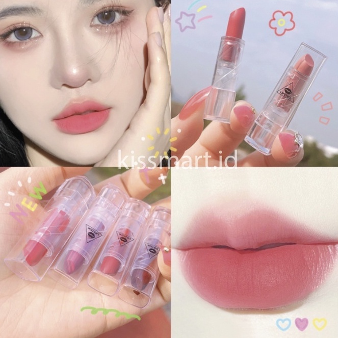 Transparant Tube Lipstik Velvet Matte Lip Glaze Lipstick Matte Waterproof TD007