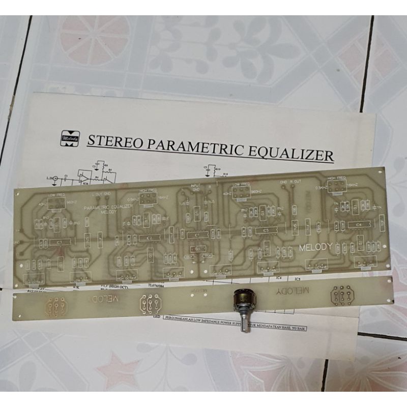 PCB PARAMETRIC EQUALIZER MELODY 1Pcs