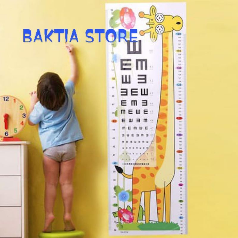 Wall Sticker Pengukur Tinggi Badan Anak Karakter