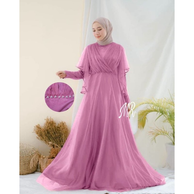 gamis syari FARANTIKA/ gamis syari lebaran 2022 / syari mewah terbaru 2022  / gamis lebaran terbaru