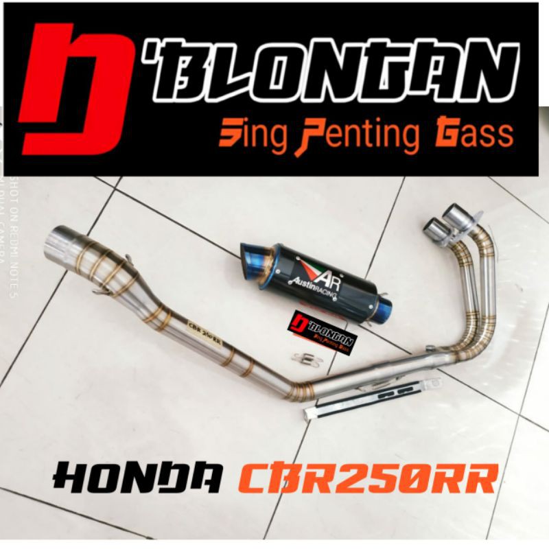 knalpot AUSTIN RACING corong biru CBR250RR