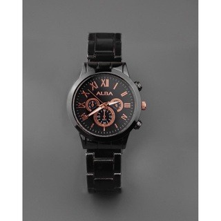 JAM TANGAN COPLE/PRIA/WANITA ALBA ROMAWI RANTAI STEEL TERBARU 2022 AB-18