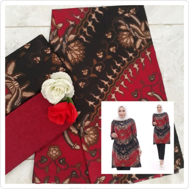 Batik Couple keluarga sania ruffle ori ndoro jowi dnt motif keris merah,ayam.M.L.XL.XXL..TERMURAH SHOPEE