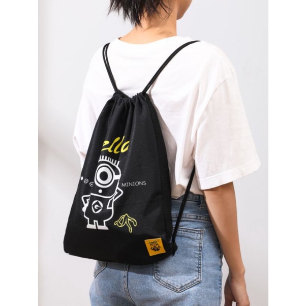 Miniso Tas Punggung Drawstring Bag Minion