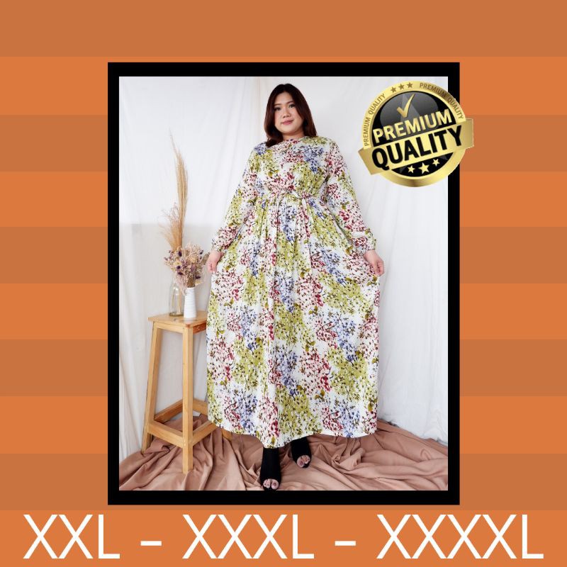 Pupus Gamis bigsize gamis jumbo homedress jumbo dress big size baju wanita bigsize jubah jumbo ld140
