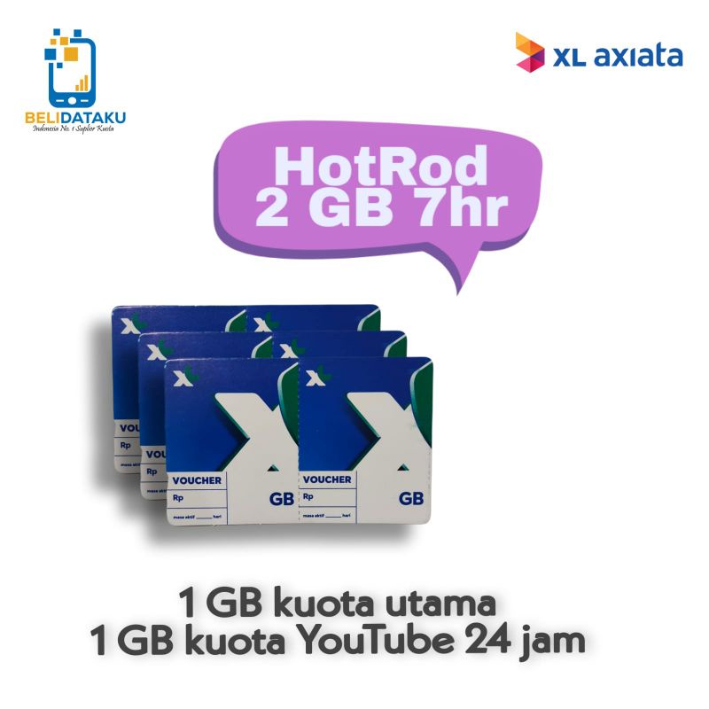 Voucher Data XL HOTROD 2GB 7hari