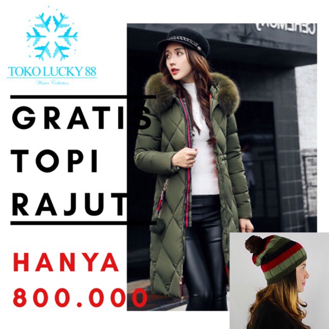 IMPORT MOLLAD Coat Parka Thick Jaket Coat Long Mantel Winter Tebal Panjang Musim Dingin