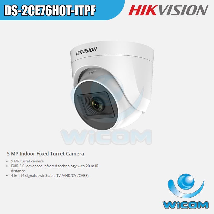 Hikvision CAMERA CCTV 5MP DS-2CE76H0T-ITPF