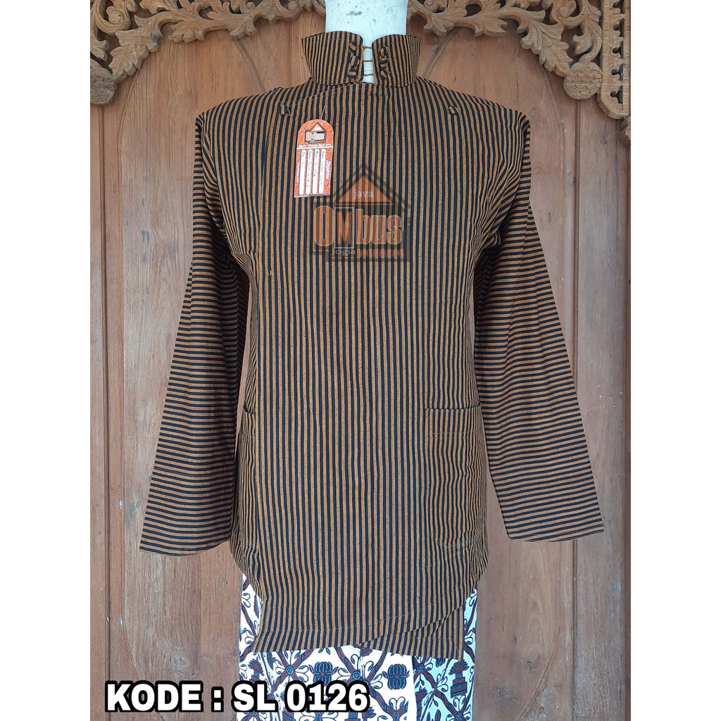 Surjan Lurik Tenun Alusan Grade A Kode SL 0126 | Baju Jawa |  Baju Lurik | Java Ombus