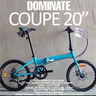 Folding bike sepeda lipat 20 inch Dominate Coupe Fullbike