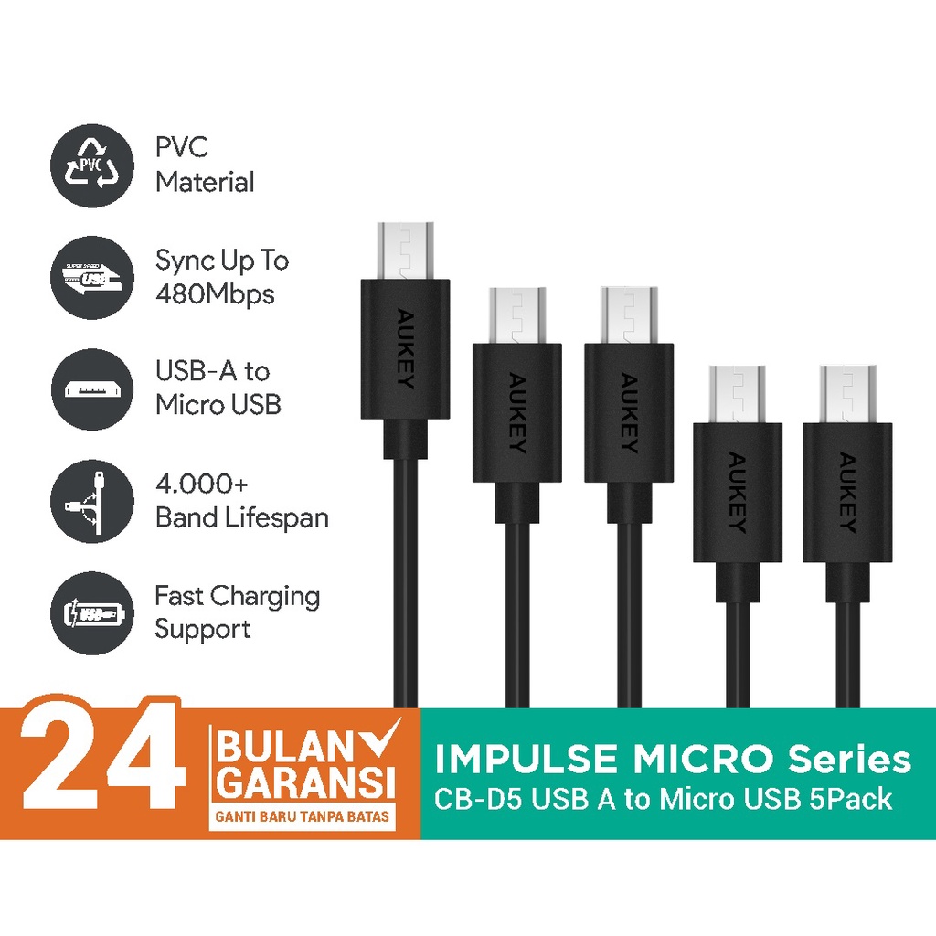 Aukey Cable Micro USB 2.0 (200cm)