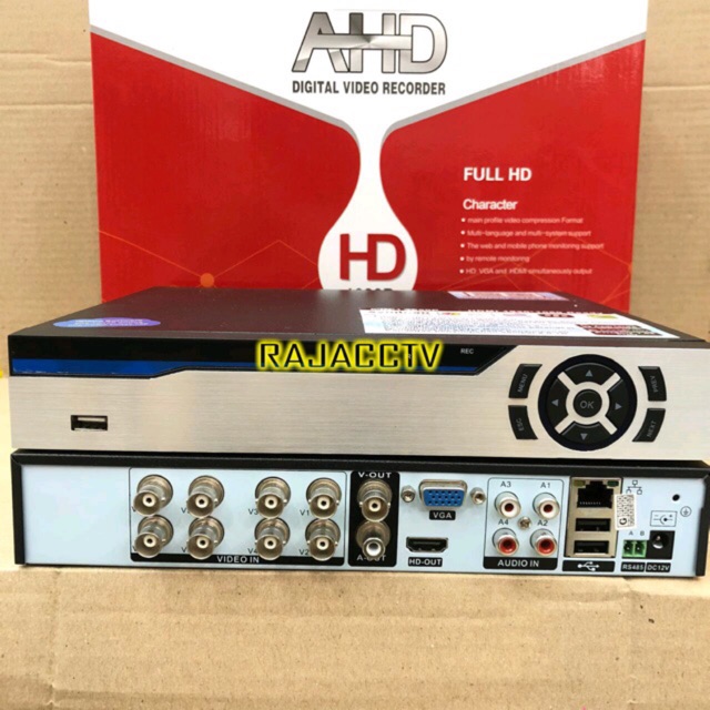 DVR 8 channel Full HD 1080P 6 in 1 Cocok tipe Kamera, Auto detect :