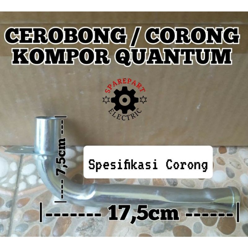 PIPA CORONG + BURNER KALENG MATAHARI KOMPOR GAS QUANTUM QGC 101 R - 201 DMPB