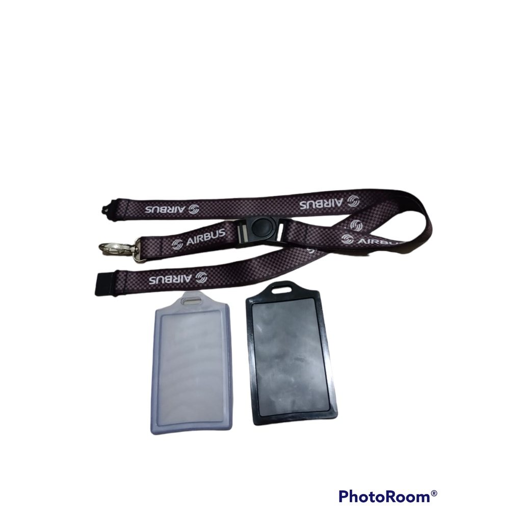 

Airbus Motif CATUR original lanyard tali gantungan ID kantor + idcard 2 slot Best Seller ANTI LUNTUR BISA COD