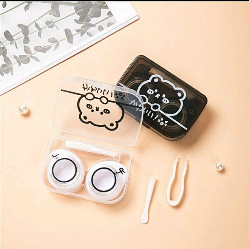 TEMPAT SOFTLENS MOTIF BEAR TRANSPARAN