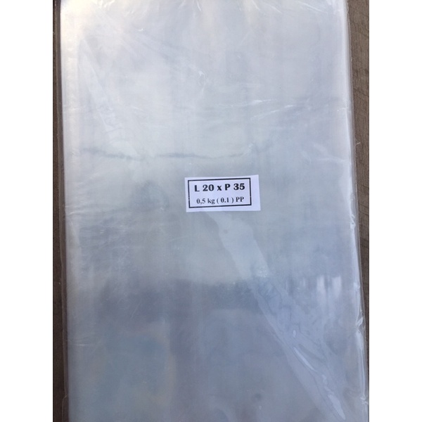 Plastik PP bening 20 x 35 tebal 010