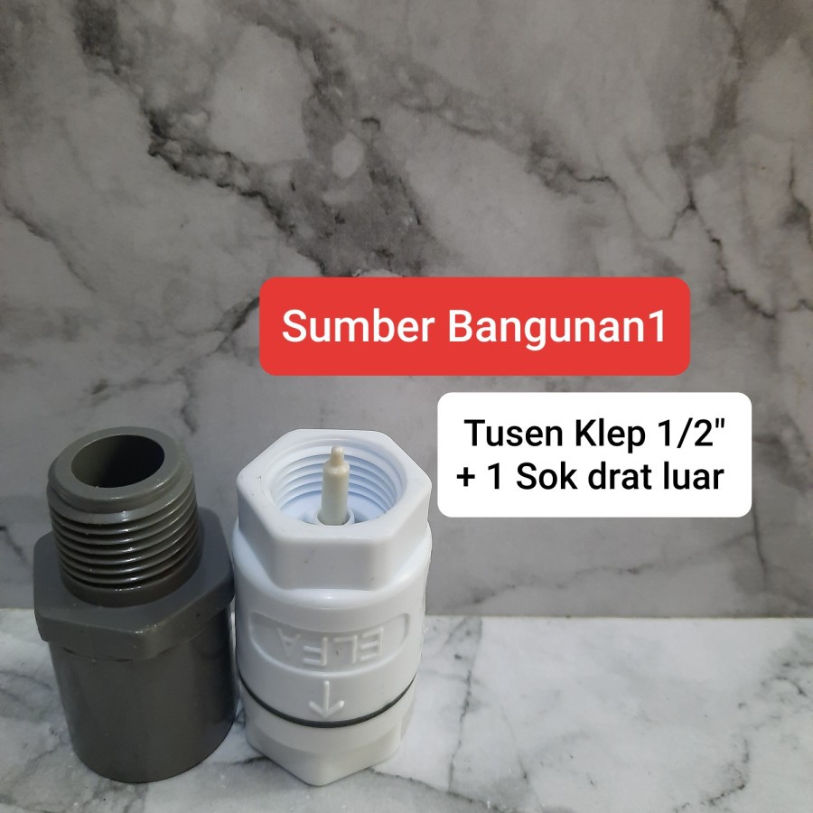 Tusen Klep 1/2" ELFA plastik 1/2 inch