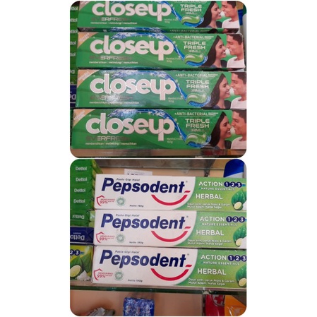 [Murah] Pepsodent Herbal 190gr// Closeup 160 Gram