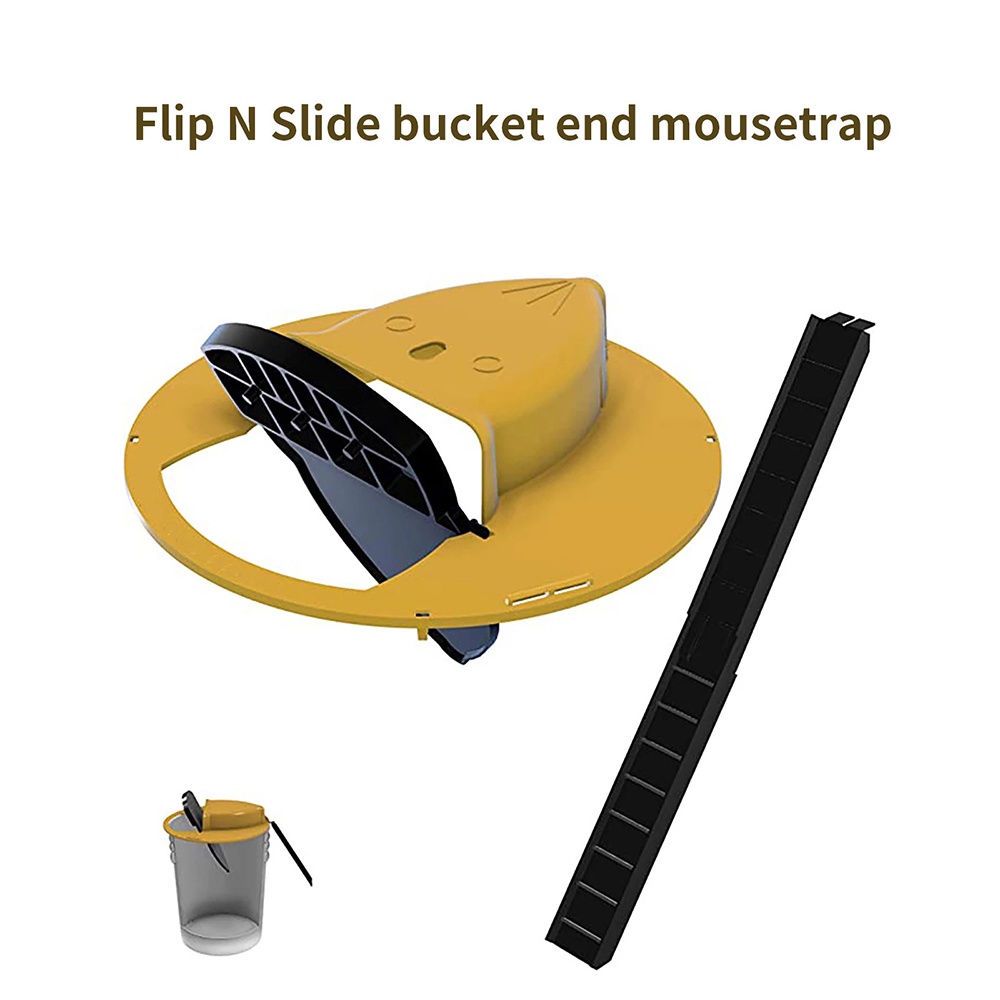 G7i Huntermoon Jebakan Tikus Mouse Trap Reusable Flip And Slide Bucklet Lid Hu2051 Yellow Or-i