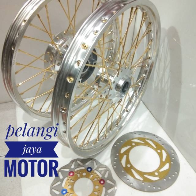 Paketan Tdr Original Velg Tromol Jari Cakram Free Stell Jari Jari Motor Ninja150R - RR - SS