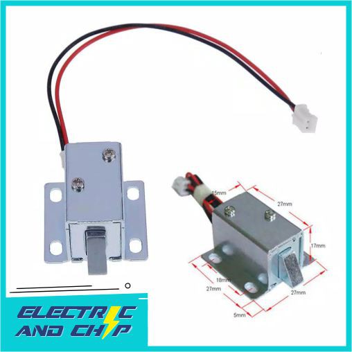 Selenoid Door Lock Electric kunci pintu elektrik 6V 12V DC