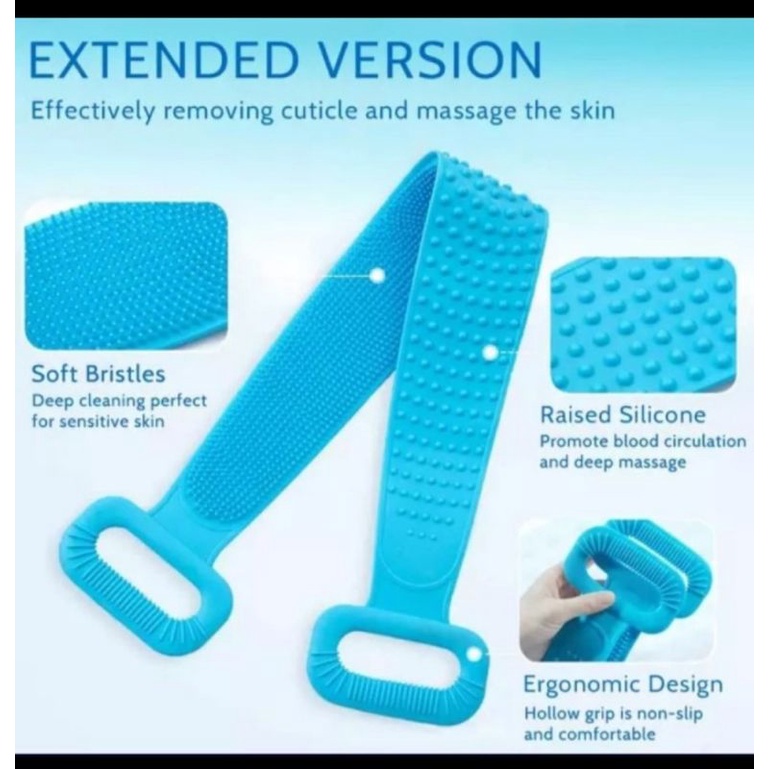 sikat mandi punggung serbaguna/sikat mandi scrubber punggung silikon