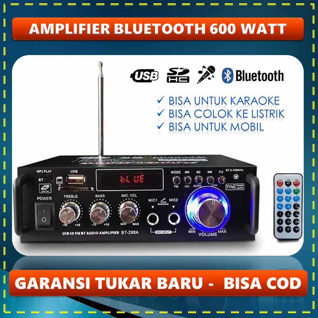Power Amplifier Bluetooth Sound System Rumah Home Theater Bisa Karaoke