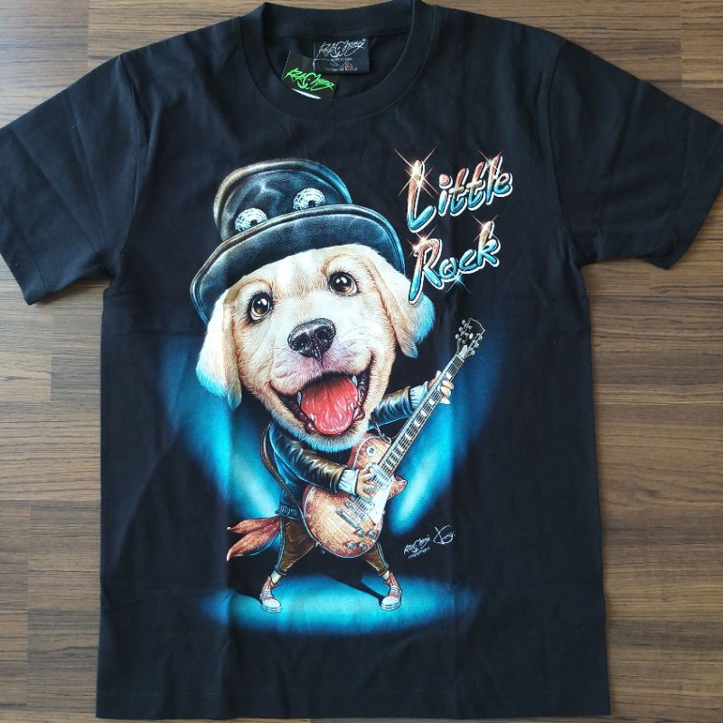 Rock Chang Kaos Unisex Glow In The Dark Anjing Rock